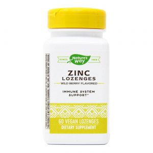 Nature's Way, Pastilhas de Zinco, Sabor Frutas Silvestres - 60 Pastilhas