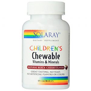 Solaray, Multivitamínico Infantil Mastigável, Cereja - 60 PAstilhas Mastigáveis