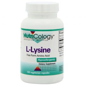 Nutricology, L-Lisina 500 mg - 100 Cápsulas