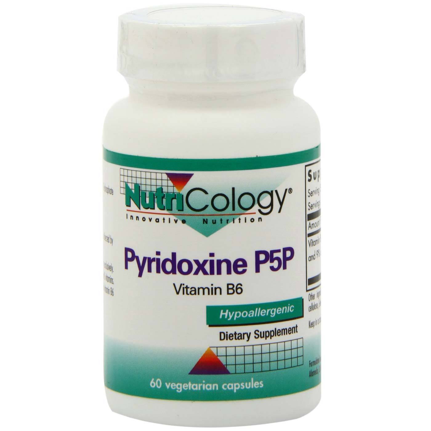 Nutricology, Piridoxina B-6 - 60 Cápsulas