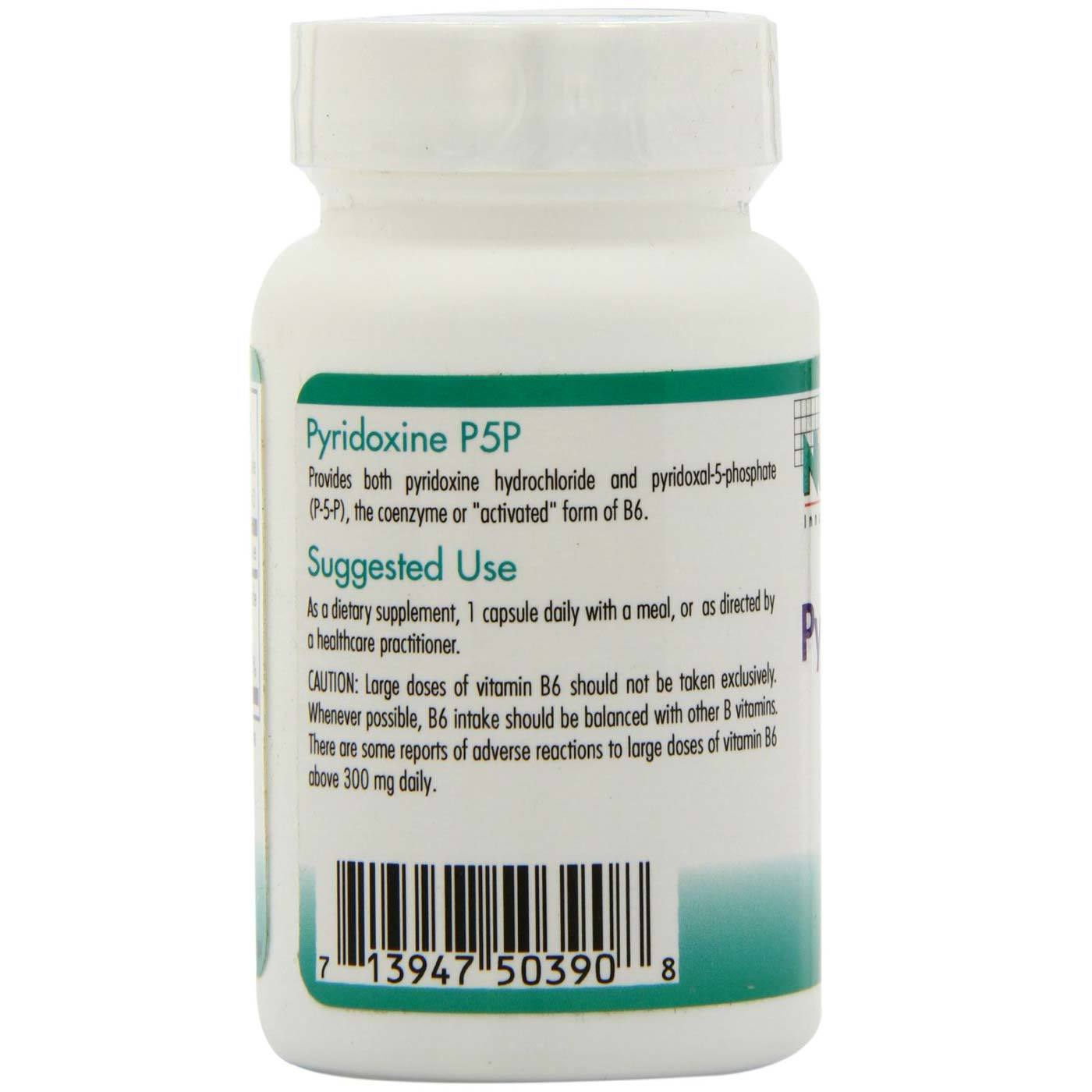 Nutricology, Piridoxina B-6 - 60 Cápsulas - Imagem 3
