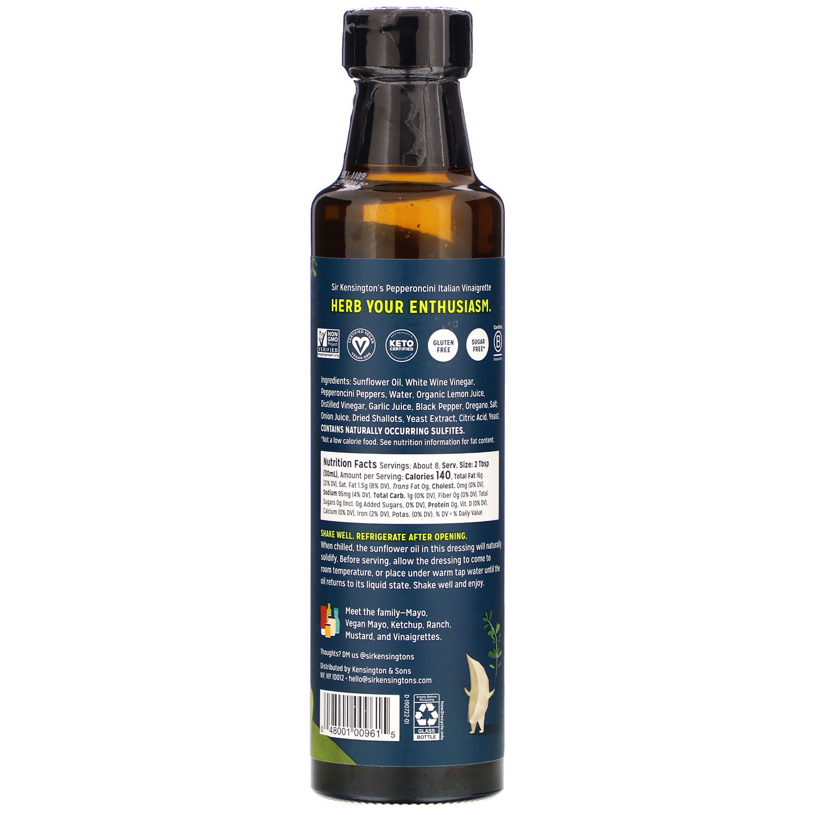 Sir Kensington's, Vinaigrette, Pepperoncini Italian, 8.45 fl oz (250 ml) - Imagem 2