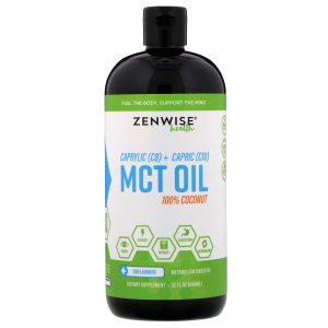 Zenwise Health, Óleo TCM Cáprico (C10) + Caprílico (C8), 100% Coco, Sem Sabor, 946 ml (32 fl oz)