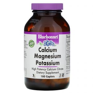 Bluebonnet Nutrition, Potássio de Magnésio de Cálcio, 180 Cápsulas