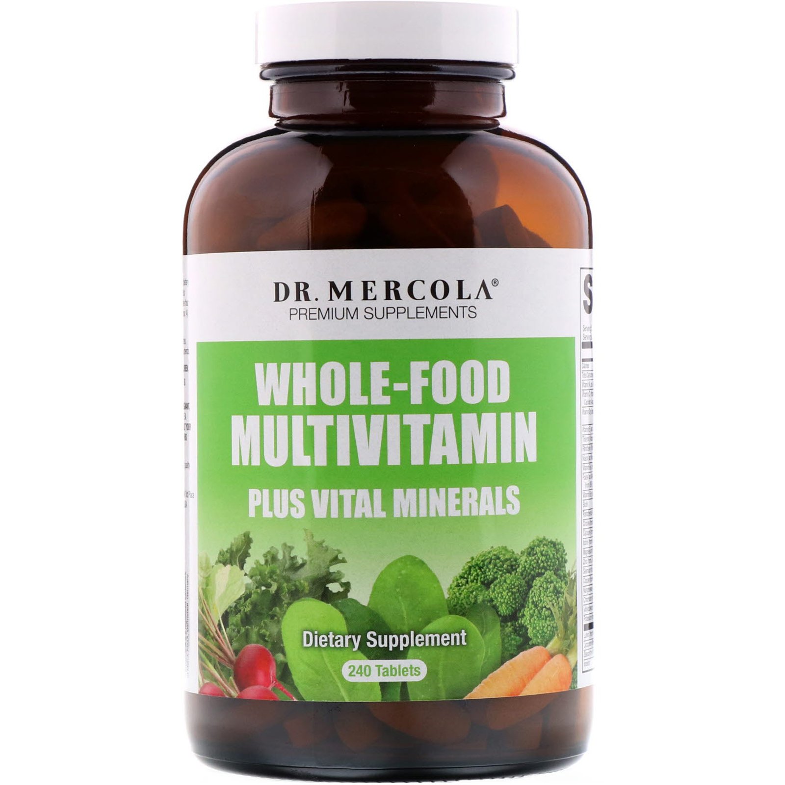 Dr. Mercola, Polivitamínico e Minerais Whole-Food, 240 comprimidos