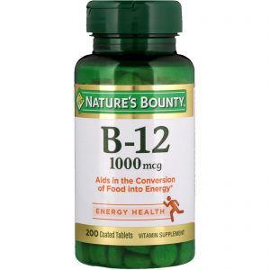 Nature's Bounty, B-12, 1.000 mcg, 200 Comprimidos Revestidos