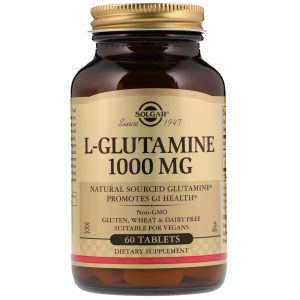 Solgar, L-Glutamina, 1000 mg, 60 Comprimidos