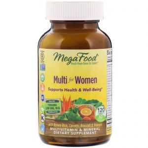 MegaFood, Multivitamínico para Mulheres, 120 Comprimidos