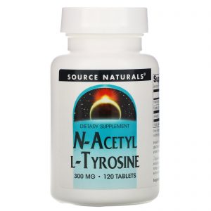 Source Naturals, N-acetil L-tirosina, 300 mg, 120 Tabletes