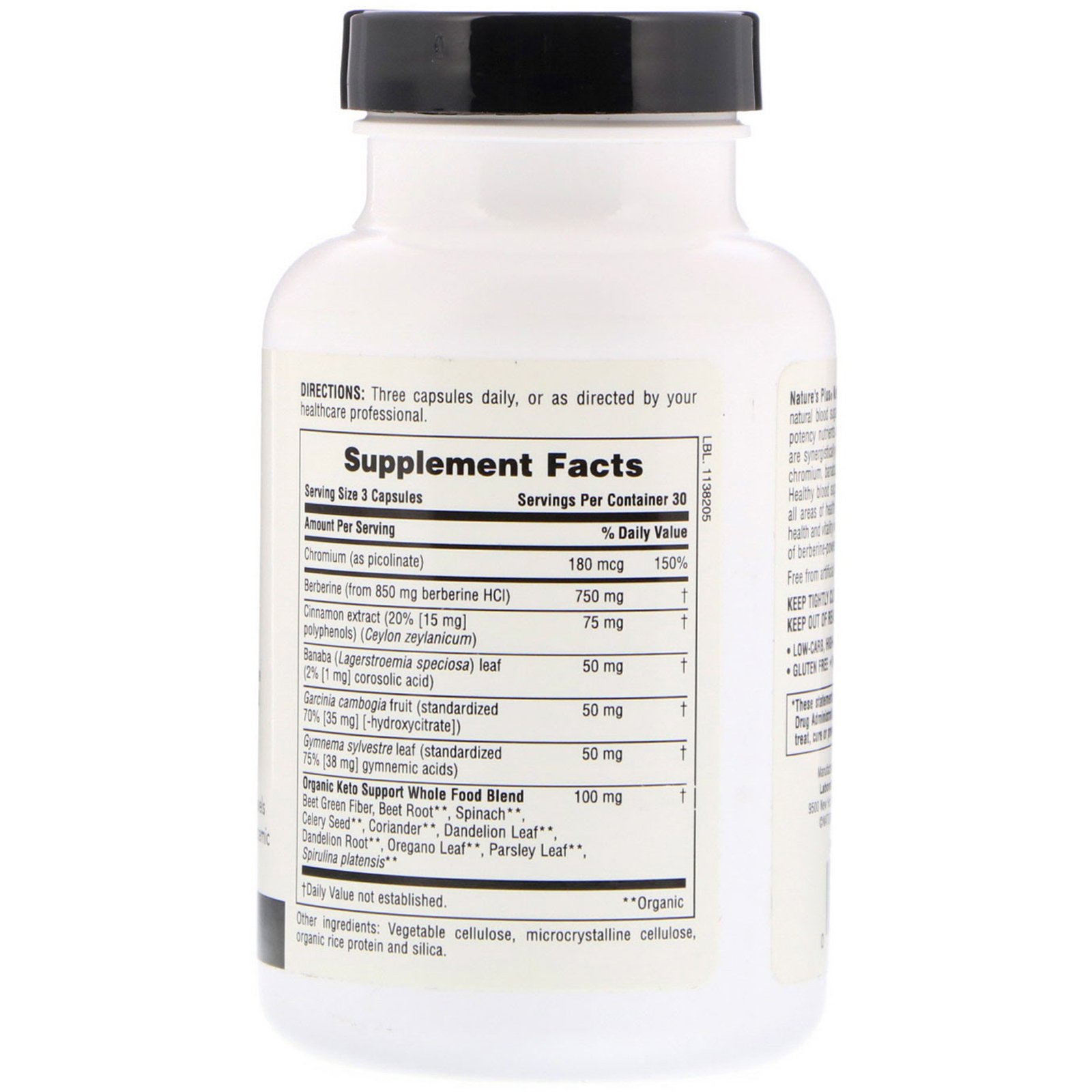 Nature's Plus, KetoLiving, Controle do Açúcar, 90 Cápsulas - Imagem 2