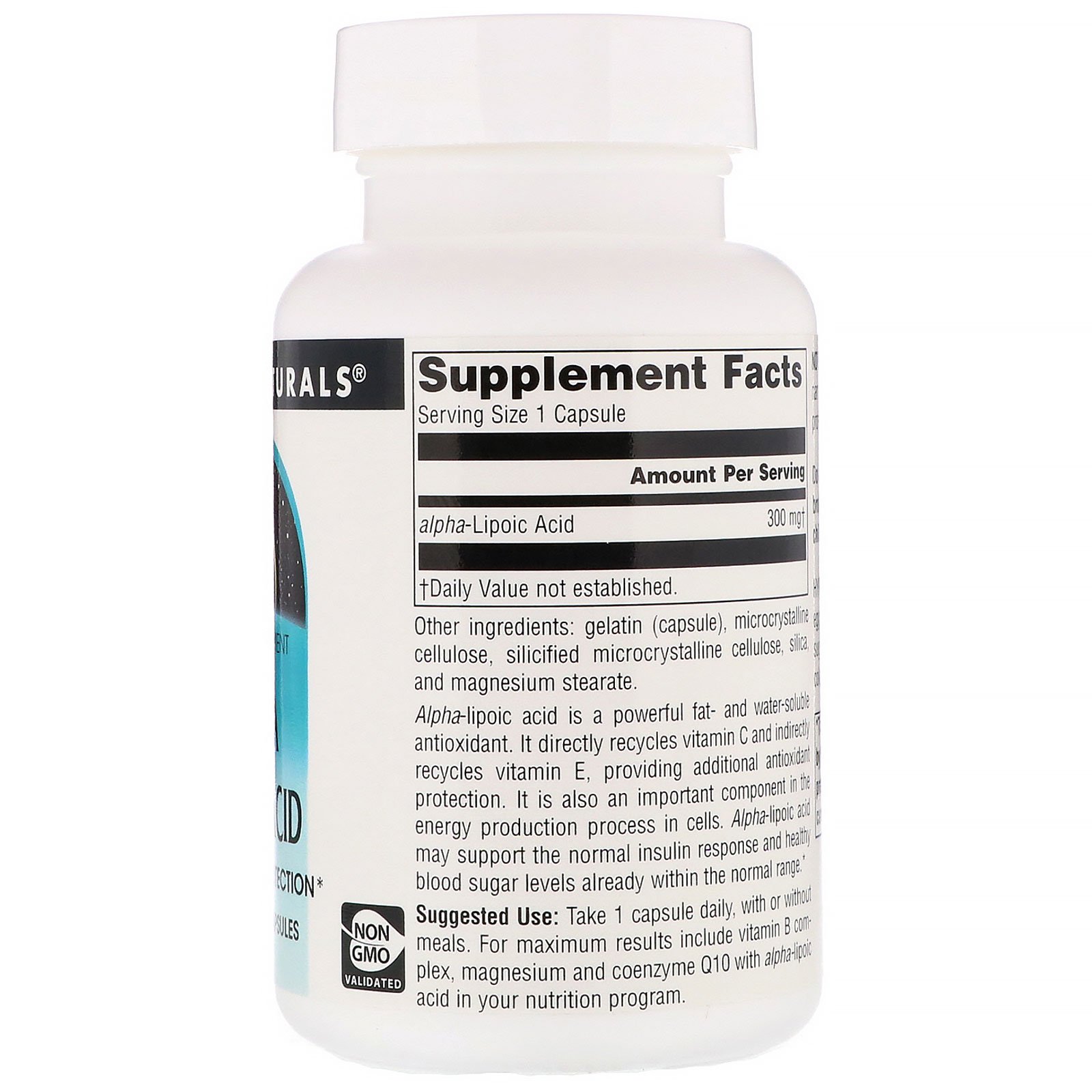 Source Naturals, Ácido Alfalipoico, 300 mg, 60 Cápsulas - Imagem 2