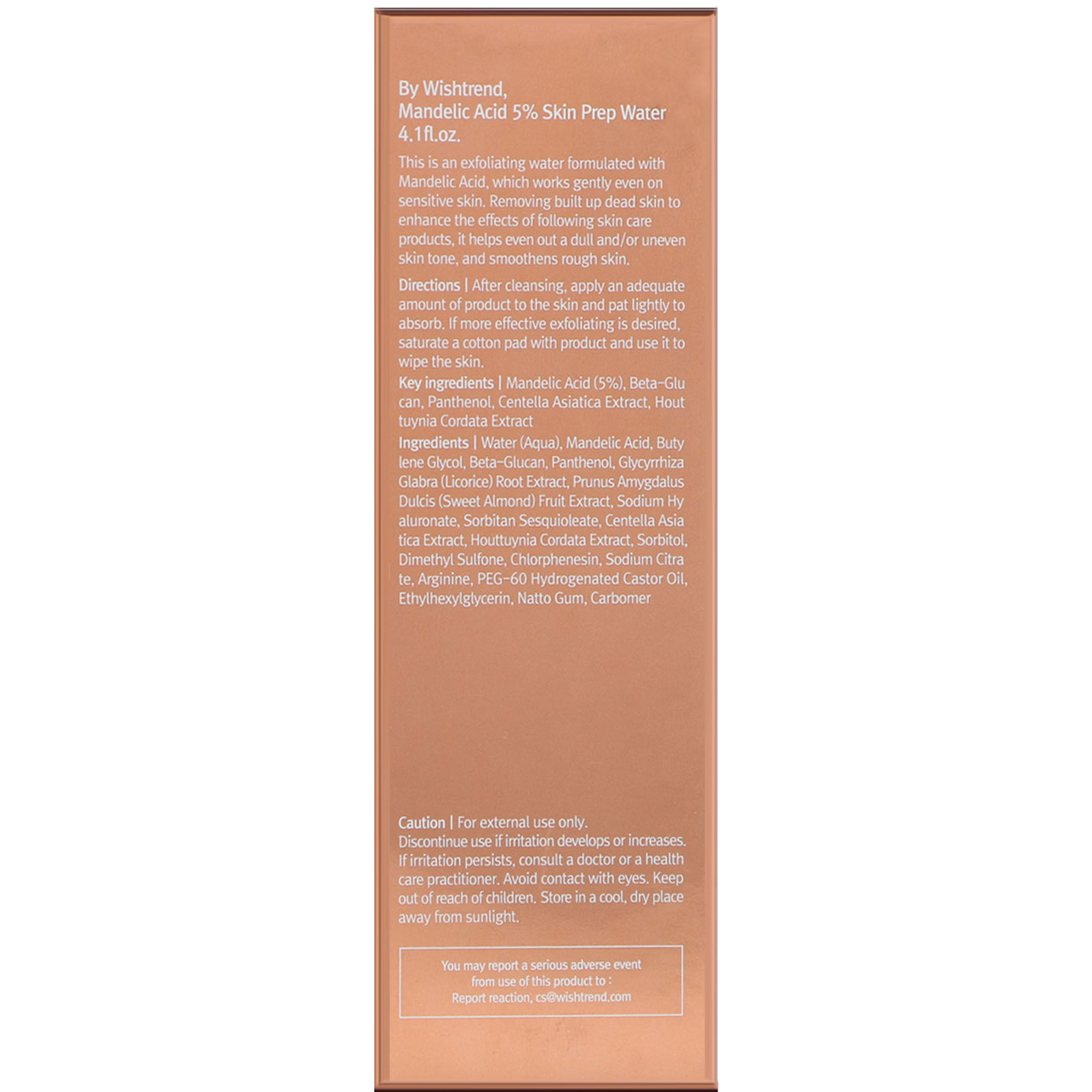 Wishtrend, Ácido Mandélico 5% de Água para Preparação na Pele, 120 ml (4,1 fl oz) - Imagem 3