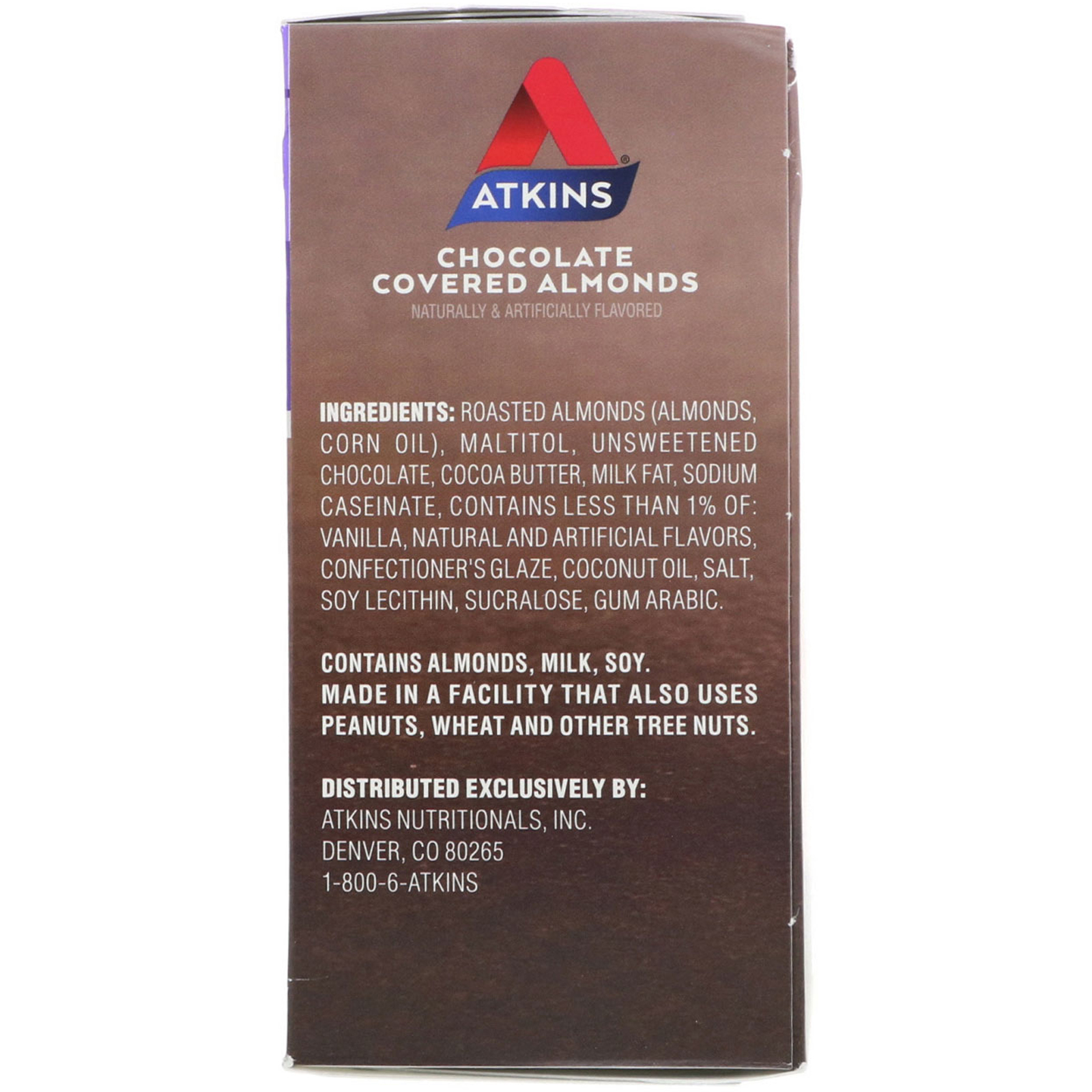 Atkins, Endulge, Amêndoas com Cobertura de Chocolate, 5 pacotes, 1 oz (28 g), cada - Imagem 3