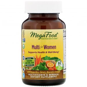 MegaFood, Multi para Mulheres, 60 pastilhas
