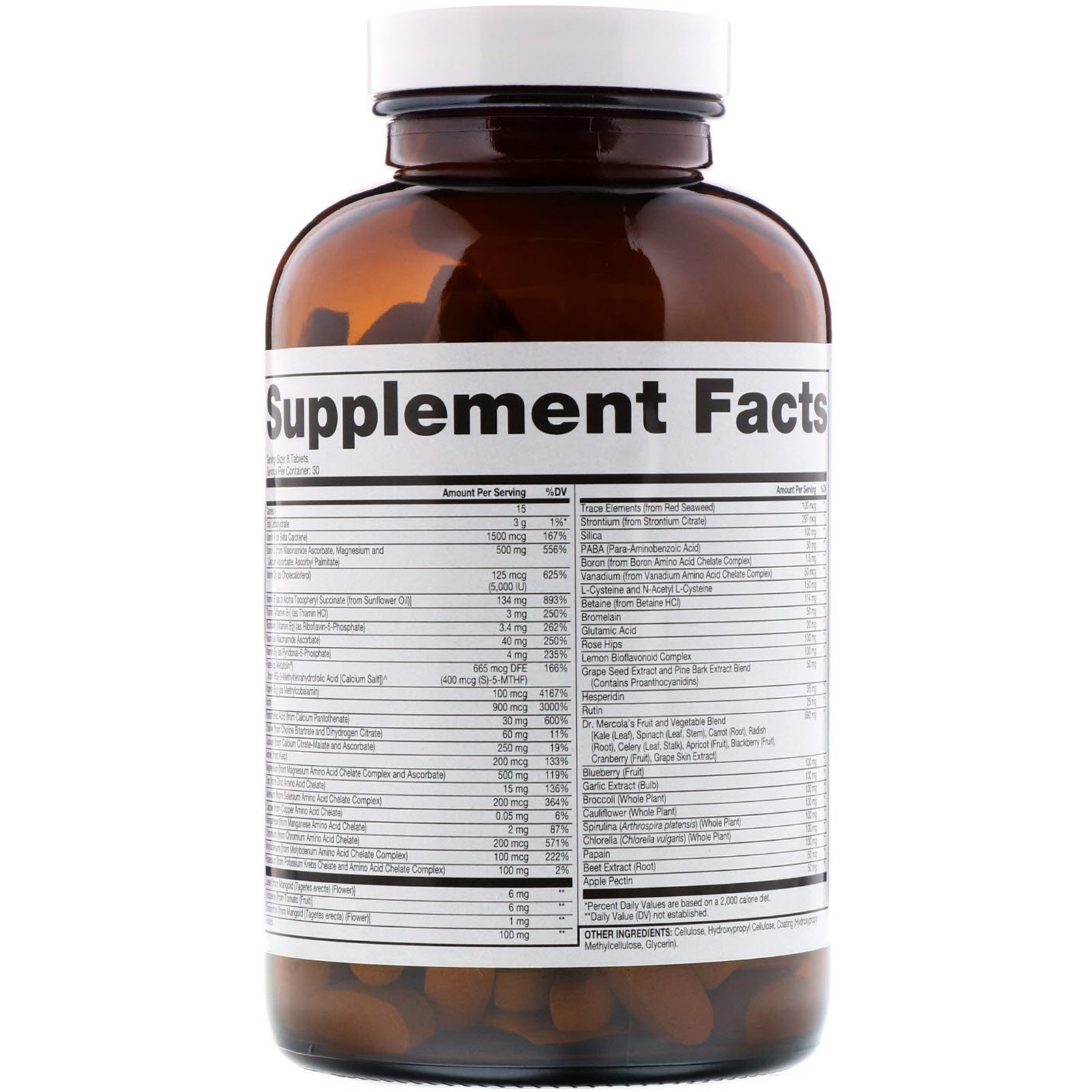 Dr. Mercola, Polivitamínico e Minerais Whole-Food, 240 comprimidos - Imagem 2