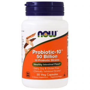 Now Foods, Probiotic-10, 50 Bilhões, 50 Cápsulas Vegetais