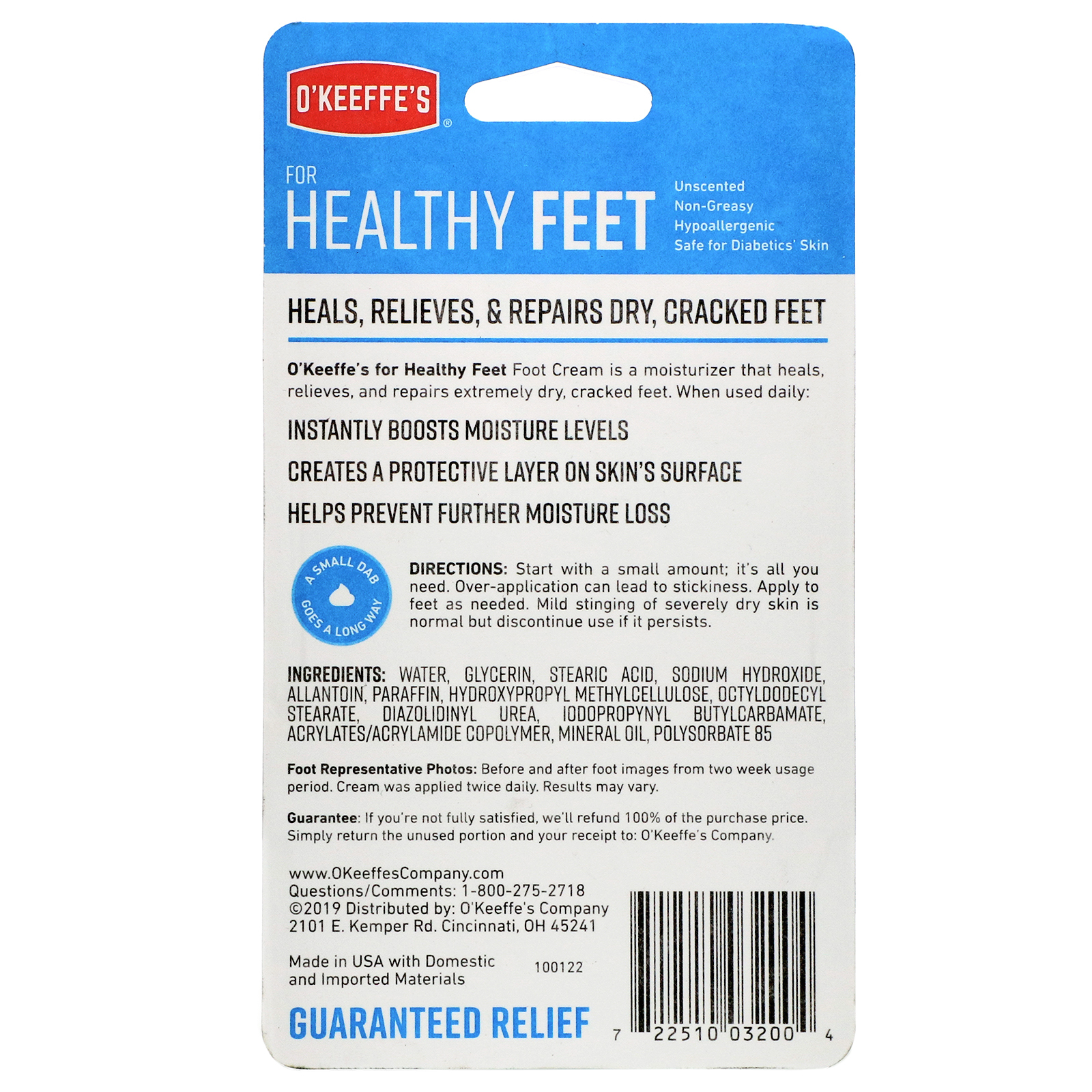 O'Keeffe's, Para pés saudáveis, creme para os pés, 91 g (3,2 oz) - Imagem 4