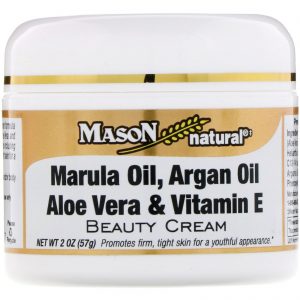 Mason Natural, Óleo de Marula, Óleo de Argan, Aloe Vera e Vitaminas - Creme de Beleza, 2 oz (57 g)