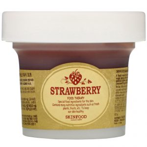 Skinfood, Açúcar Mascavo, Máscara de Morango Sem Enxagúe , 100g