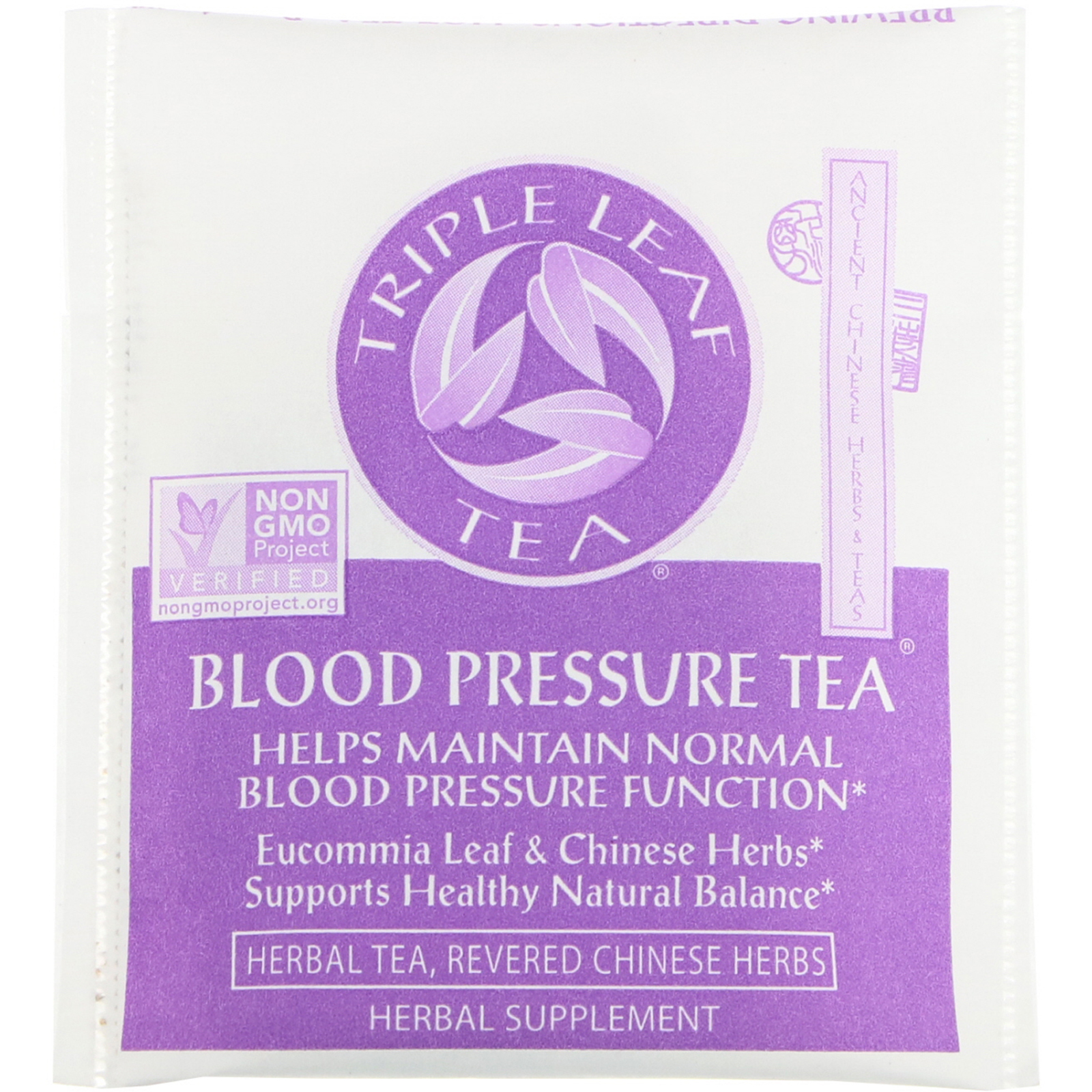 Triple Leaf Tea, Pressão Arterial, 20 Saquinhos de Chá, 1,06 oz (30 g) - Imagem 3
