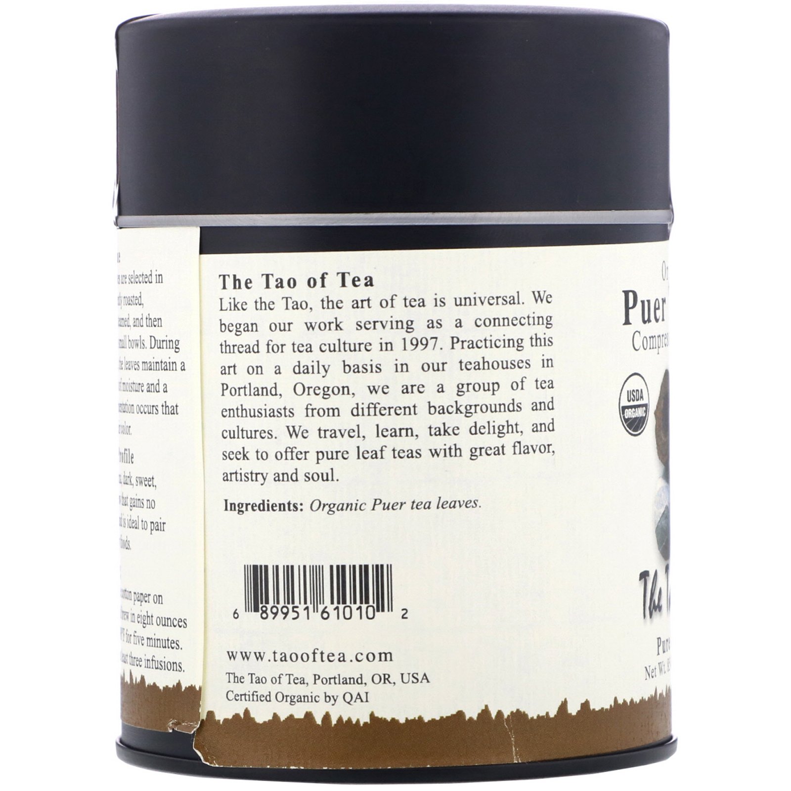 The Tao of Tea, Organic Compressed Puer Tea, Puer Tuocha, 3.0 oz (85 g) - Imagem 2