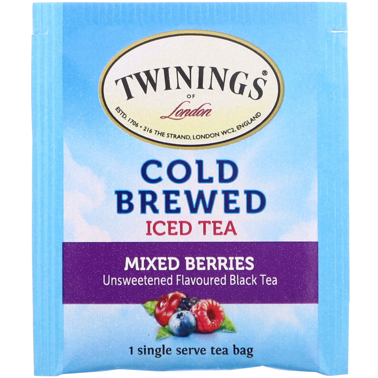 Twinings, Cold Brewed Iced Tea, Misto de Frutas Vermelhas, 20 Saquinhos de Chá, 1,41 oz (40 g) - Imagem 3