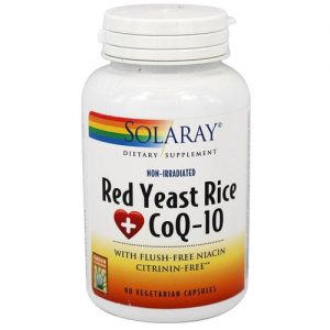 Solaray, Levedura do Arroz Vermelho + CoQ10 - 90 Cápsulas Vegetarianas