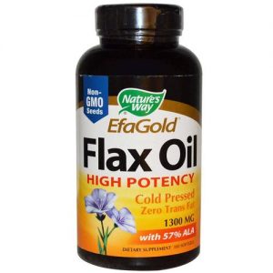Nature's Way EFAGold Óleo de linhaça 1300 mg - 100 Cápsulas
