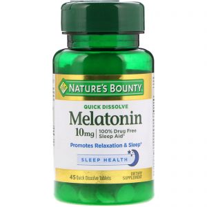 Nature's Bounty, Melatonina, Rápida Dissolução, 10 mg, 45 Comprimidos de Rápida Dissolução