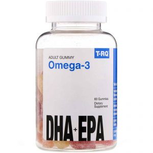 T-RQ, Balas de Gelatina para Adultos, Ômega-3, DHA + EPA, Limão, Laranja, Morango, 60 Balas de Gelatina