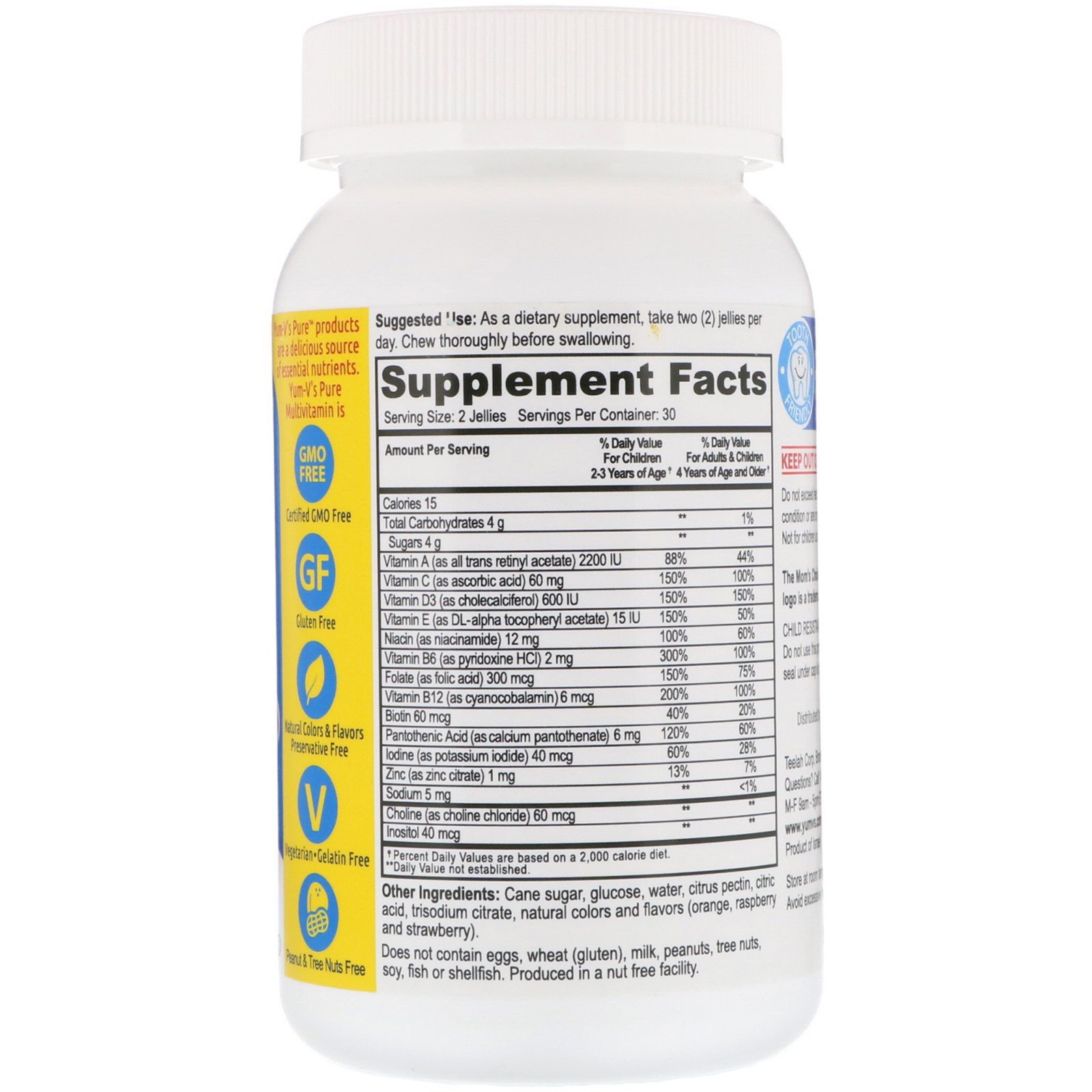 YumV's, Fórmula Multivitamínica com Minerais, Delicioso Sabor de Frutas, 60 Gominhas - Imagem 2