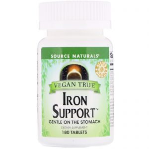 Source Naturals, Vegan True, Suporte de Ferro, 180 Comprimidos