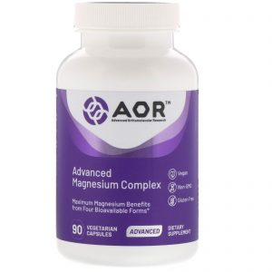 Advanced Orthomolecular Research AOR, Complexo Avançado de Magnésio, 90 Cápsulas Vegetarianas