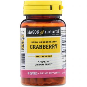 Mason Natural, Cranberry, Altamente Concentrado, 60 Cápsulas