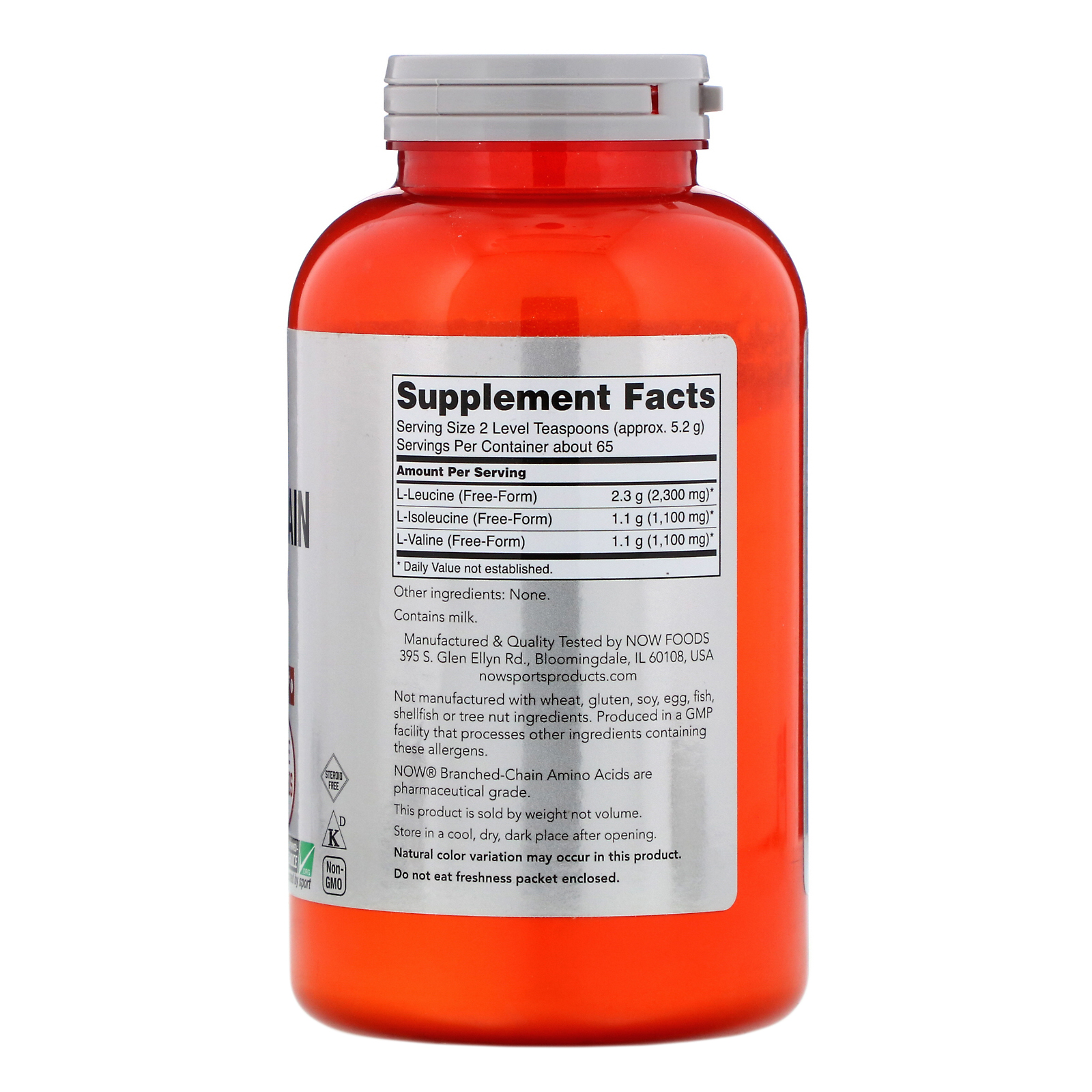 Now Foods, Sports, Branched-Chain Amino Acid Powder, 12 oz (340 g) - Imagem 2