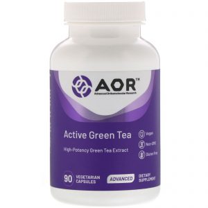 Advanced Orthomolecular Research AOR, Chá Verde Ativo, 90 Cápsulas Vegetarianas