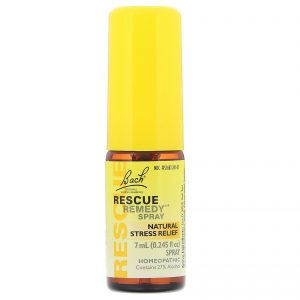 Bach, Remédios originais de flores, remédio recuperador, spray natural de alívio do stress, 0,245 fl. oz. (7 mL)