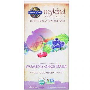 Garden of Life, MyKind Organics, Mulheres Uma Vez ao Dia, 60 Comprimidos Vegetais