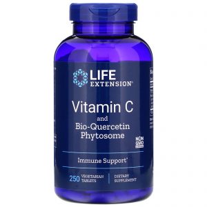 Life Extension, Vitamina C e Fitossoma Bioquercetina, 250 Comprimidos Vegetais