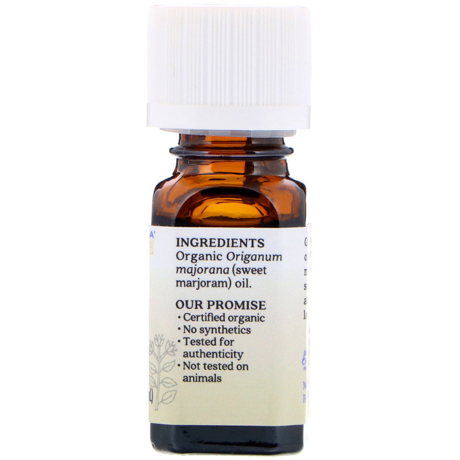 Aura Cacia, Manjerona Orgânica, .25 fl oz (7,4 ml) - Imagem 2