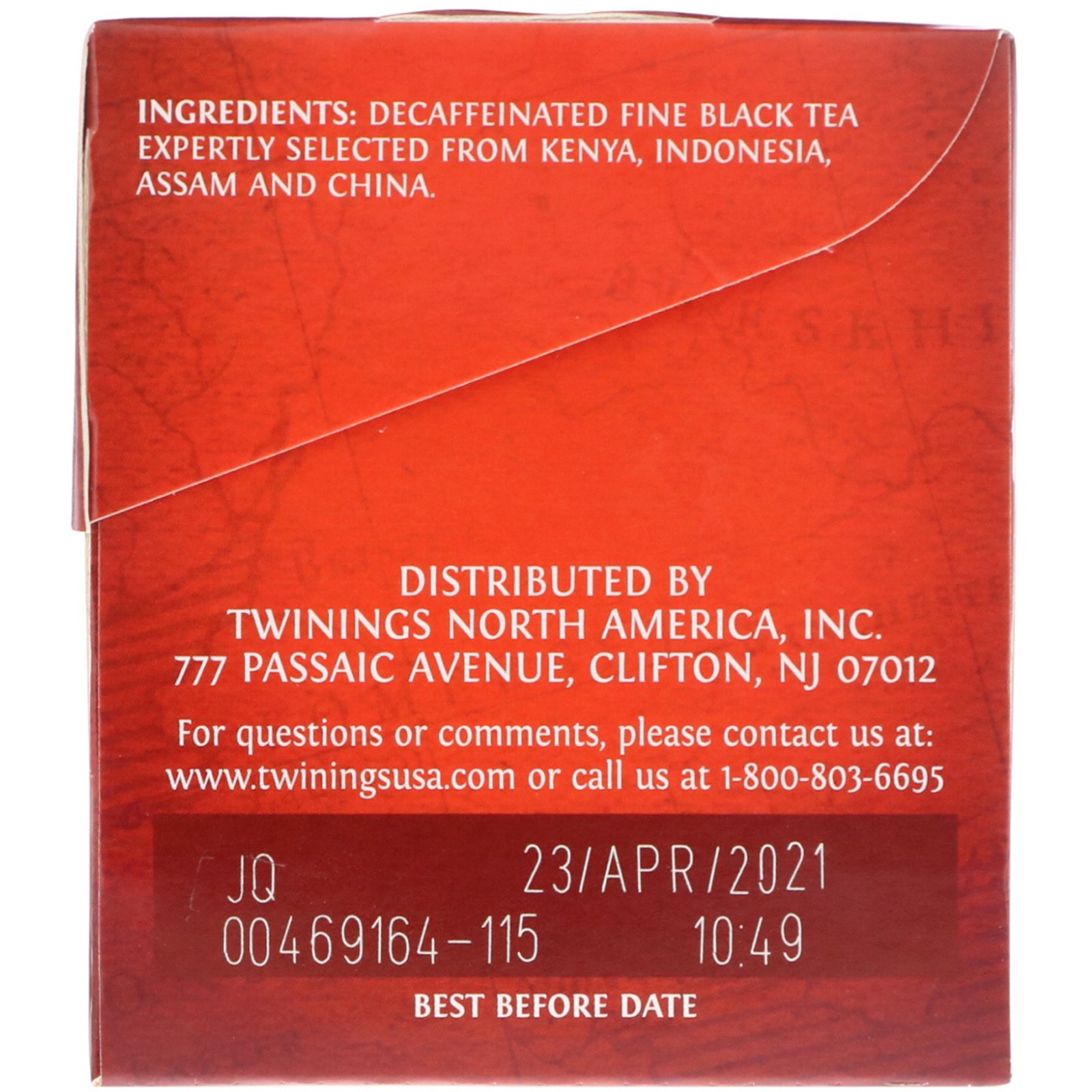 Twinings, 100% Pure Black Tea, English Breakfast, Decaffeinated, 25 Tea Bags, 1.76 oz (50 g) - Imagem 2