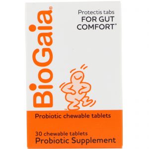 BioGaia, Suplemento Probiótico, Sabor de Limão, 30 Comprimidos Mastigáveis