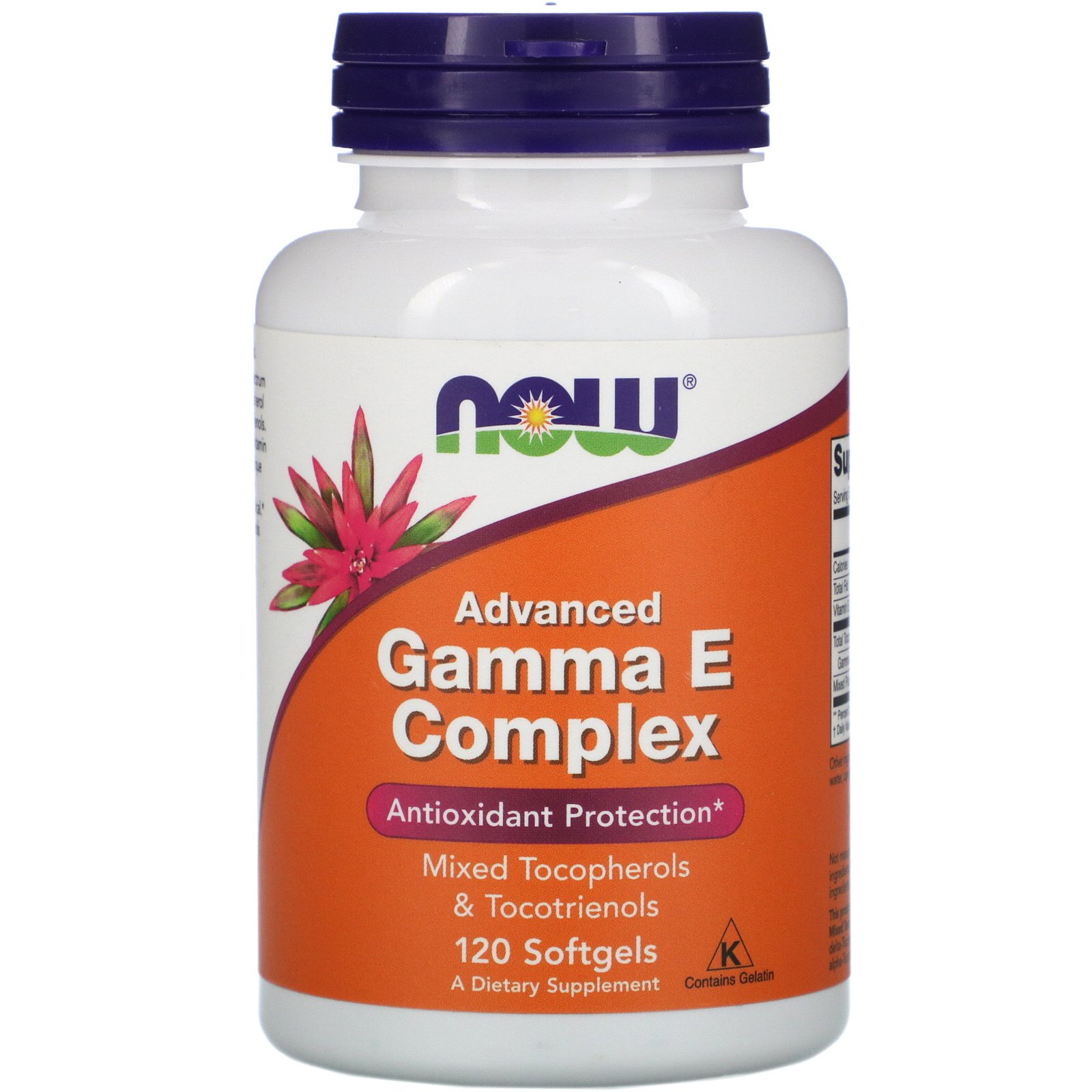 Now Foods, Complexo Gamma E, Avançado, 120 Softgels