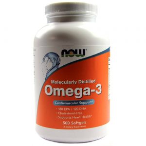 Omega-3 Now Foods 500 Cápsulas em Gel