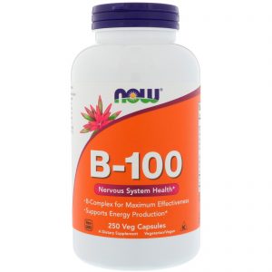 Now Foods, B-100, 250 Cápsulas Vegetais