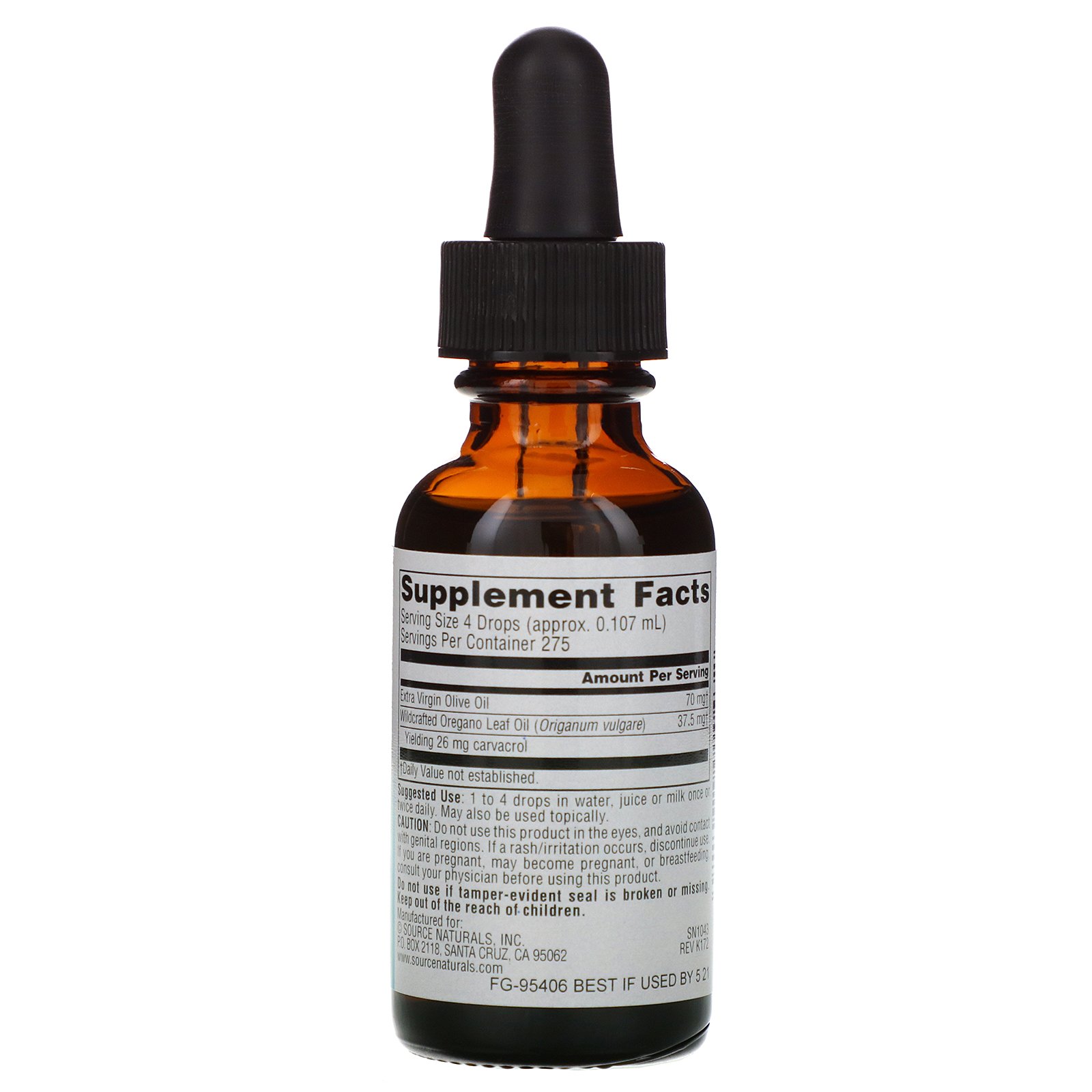 Source Naturals, Wellness, Óleo de Orégano, 1 fl oz (29,57 ml) - Imagem 2