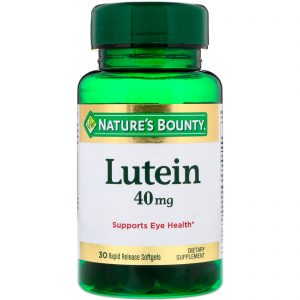 Nature's Bounty, Lutein, 40 mg, 30 Cápsulas Softgel de Liberação Rápida