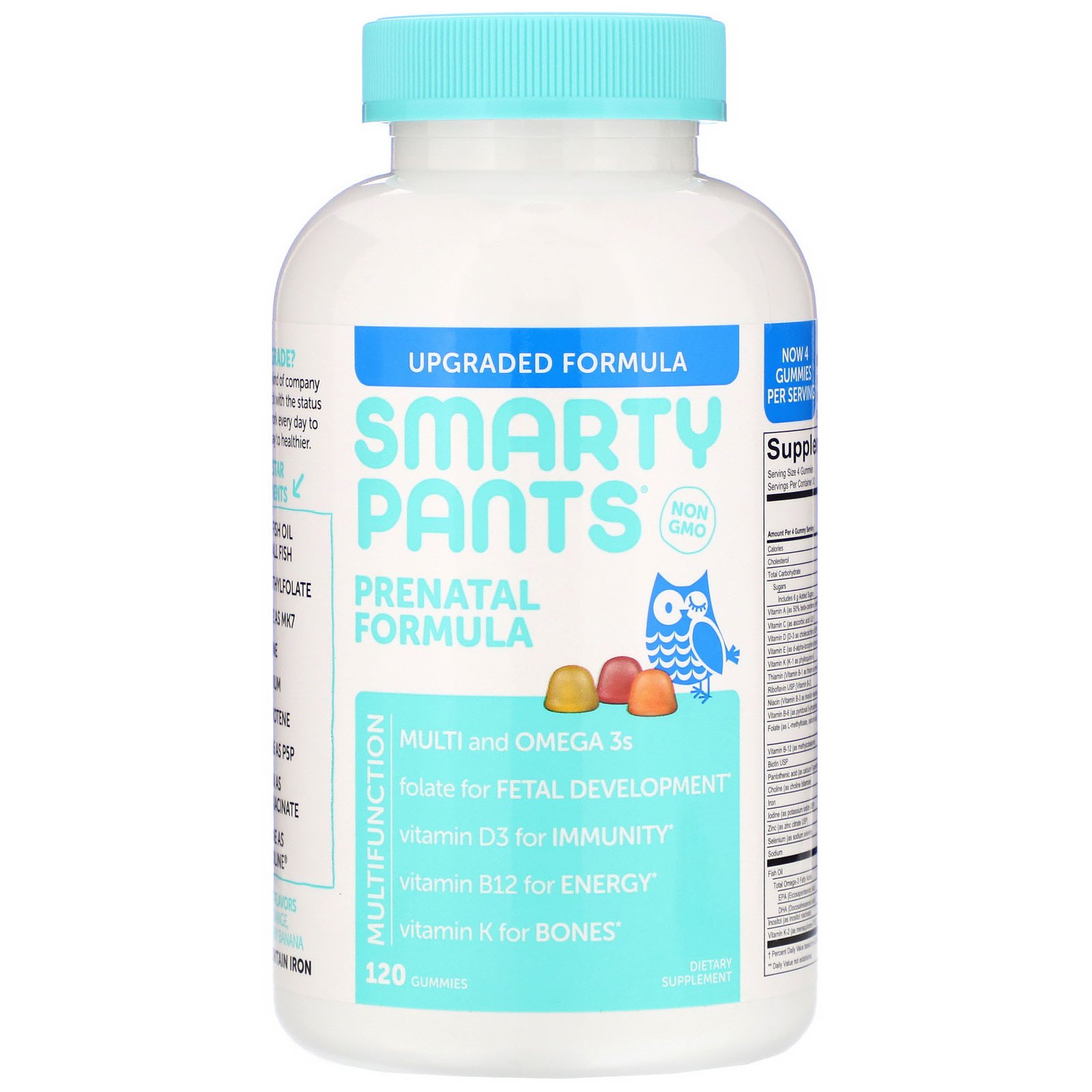 SmartyPants, Fórmula Pré-natal, Banana, Limão, Laranja e Morango, 120 Balas de Goma