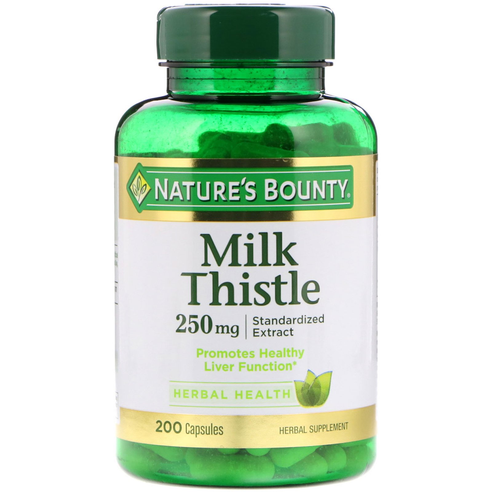 Nature's Bounty, Milk Thistle, 250 mg, 200 Cápsulas