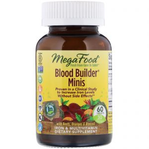 MegaFood, Blood Builder Minis, 60 Comprimidos